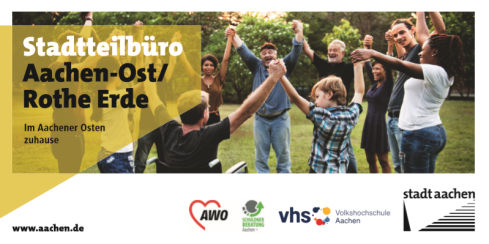 Stadtteilbüro Aachen Ost / Rothe Erde Flyer S.1